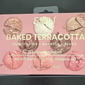 FYORU Cosmetics Baked Terracotta Highlighter + Bronzer + Blush palette